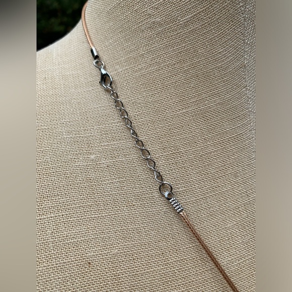 Handmade Honey Resin Dagger Crystal Amulet Necklace & Butterfly Charm - Picture 6 of 9